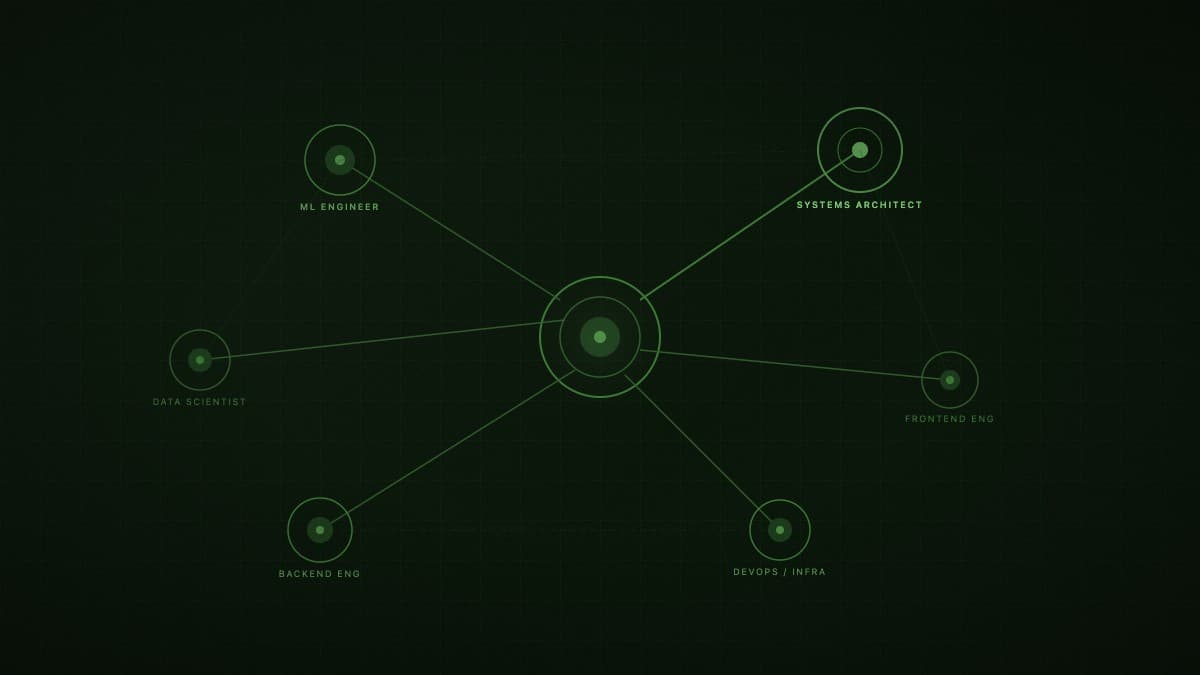 Engineer reviewing ML pipeline architecture and system design documentation